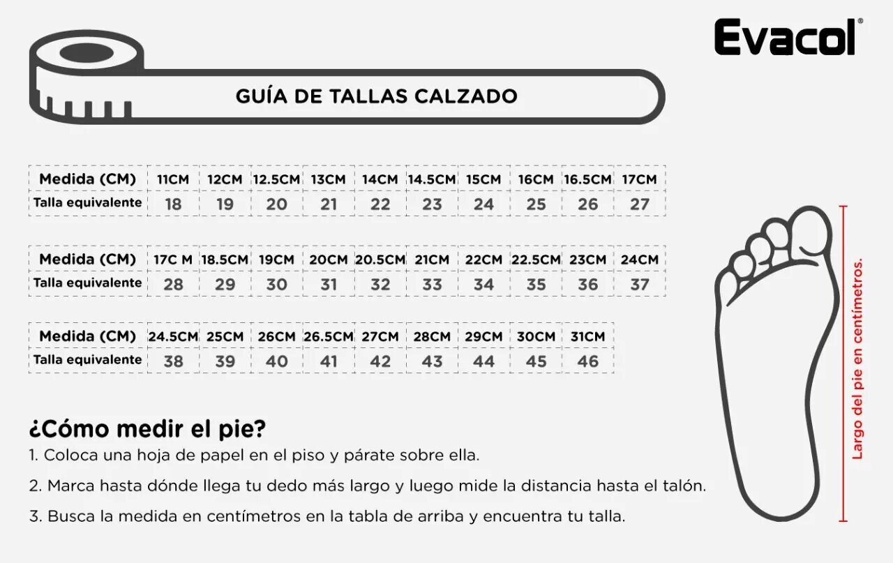 Guía de tallas